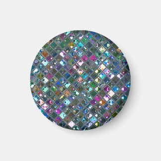 Glitz Tiles Multicoloured 2 print magnet round