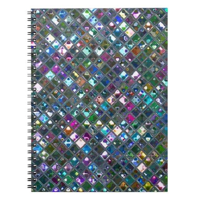 Glitz Tiles Multicoloured 2 print notebook (Front)