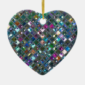 Glitz Tiles Multicoloured 2 print ornament heart