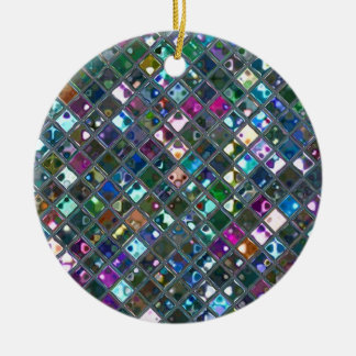 Glitz Tiles Multicoloured 2 print ornament round