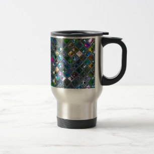Glitz Tiles Multicoloured 2 print travel mug
