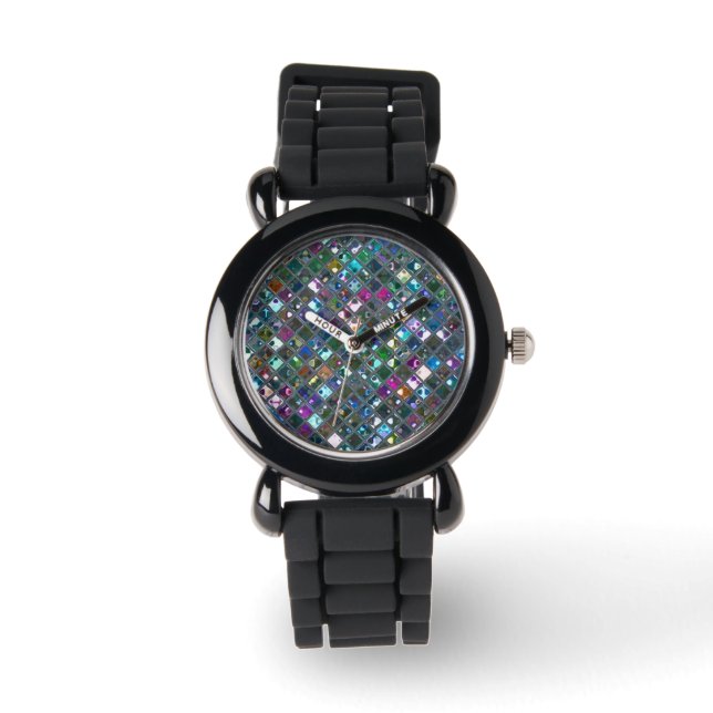 Glitz Tiles Multicoloured 2 print watch (Front)