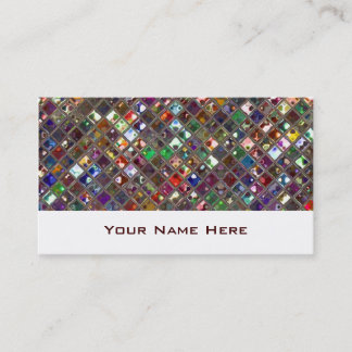 Glitz Tiles Multicoloured business card white