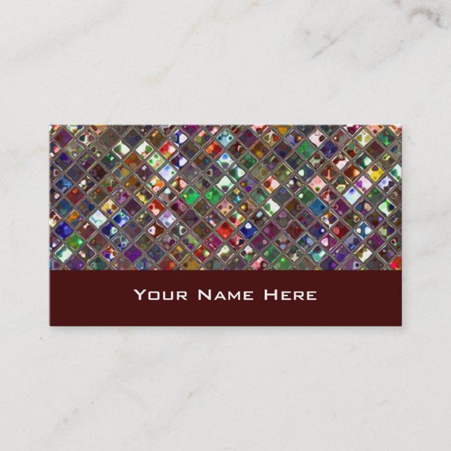 Glitz Tiles Multicoloured business card wine (Front)
