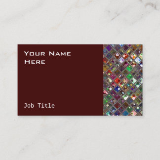 Glitz Tiles Multicoloured business card wine side