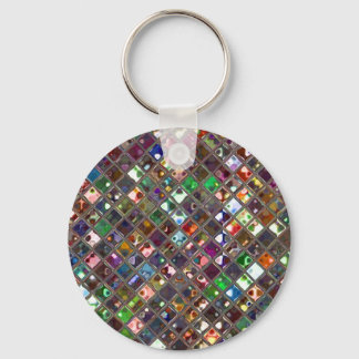 Glitz Tiles Multicoloured print key chain