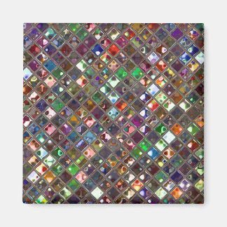 Glitz Tiles Multicoloured print magnet square