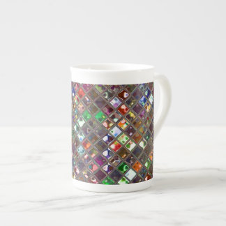 Glitz Tiles Multicoloured print mug bone china