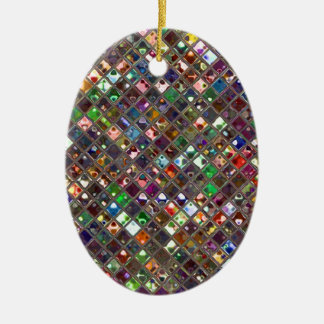 Glitz Tiles Multicoloured print ornament oval
