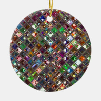 Glitz Tiles Multicoloured print ornament round