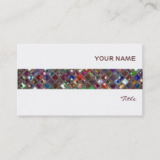 Glitz Tiles Multicoloured tile stripe white Business Card