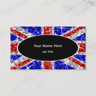 Glitz UK Black Oval business card template