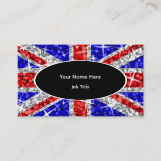 Glitz UK Black Oval business card template