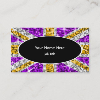 Glitz UK "Gold" black oval business card