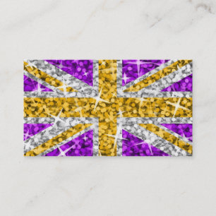 Glitz UK Gold business card template white