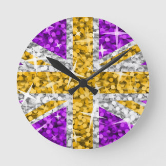 Glitz UK Gold clock round