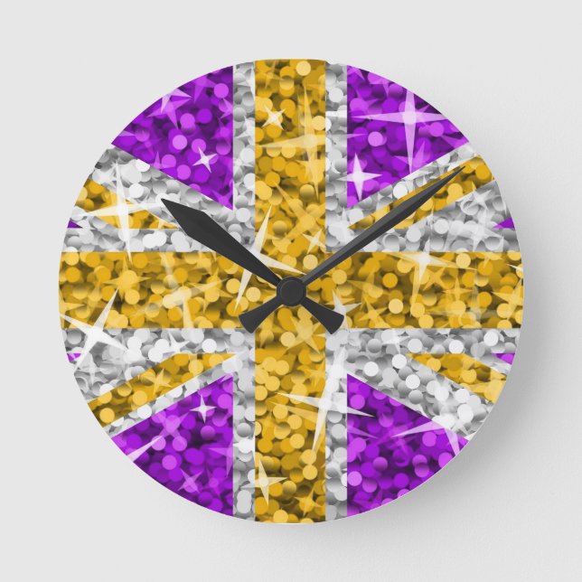 Glitz UK Gold clock round (Front)