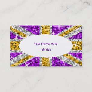 Glitz UK "Gold" white oval business card
