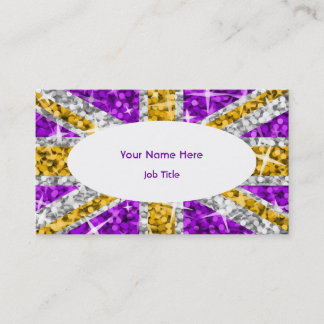 Glitz UK "Gold" white oval business card