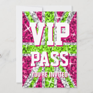 Glitz UK Lime 'VIP PASS' invitation