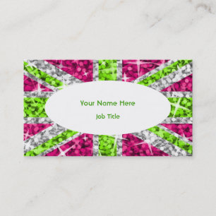 Glitz UK Lime white oval business card template