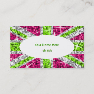 Glitz UK Lime white oval business card template