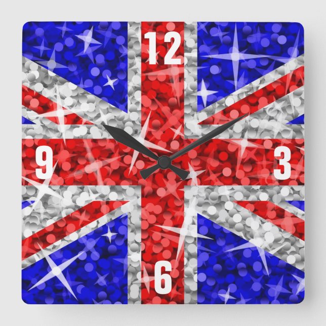 Glitz UK 'Numbers' clock square (Front)