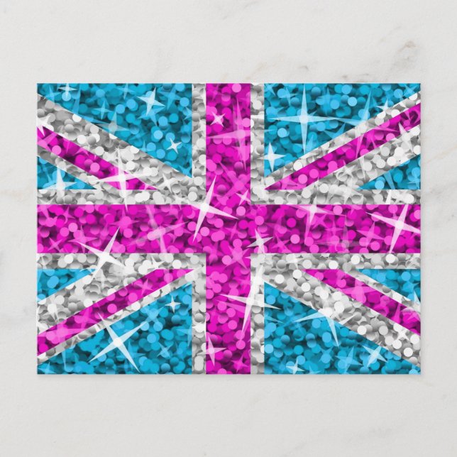 Glitz UK Pink postcard (Front)