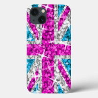 Glitz UK Pink printed iPhone case