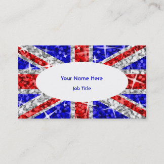Glitz UK white oval business card template