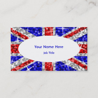 Glitz UK white oval business card template