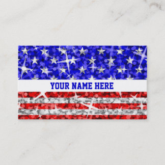 Glitz USA white stripe business card template