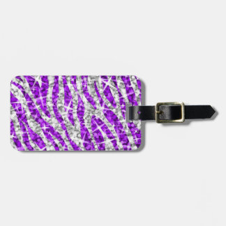 Glitz Zebra Purple luggage tag 2 sides