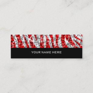 Glitz Zebra Red business card skinny black