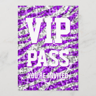 Glitz Zebra 'VIP PASS' invitation