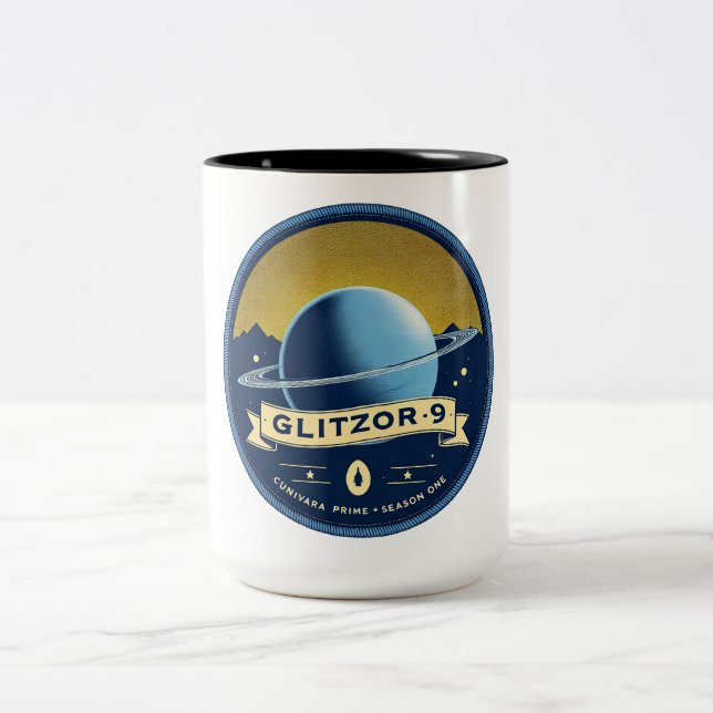 Glitzor-9 Ringed World Emblem – Collector Mug  (Center)