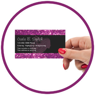 Glitzy Beauty Business Cards