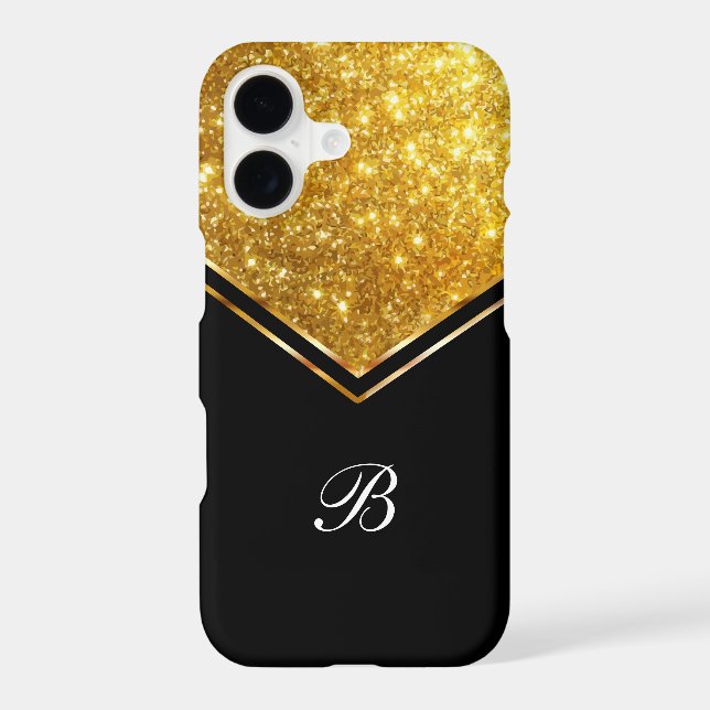 Glitzy Bling Glam Monogram  (Back)