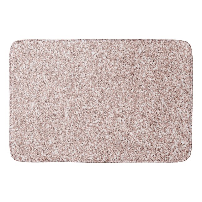 Glitzy Blush Pink Glitter         Bath Mat (Front)