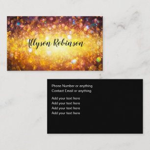 Glitzy Bold Beauty Fashion Trendy Business Card