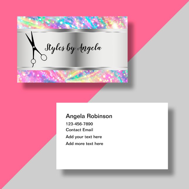 Glitzy Classy Hair Beauty Business Cards (Creator Uploaded)
