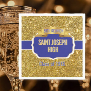 Glitzy, custom 50th Class Reunion Napkin