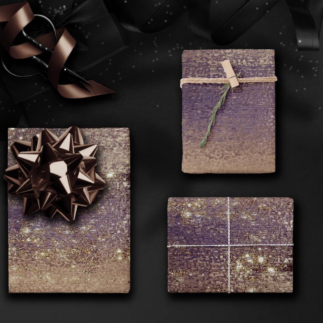 Glitzy Foil | Bronze Taupe Faux Glitter Sparkle Wrapping Paper Sheet (Creator Uploaded)