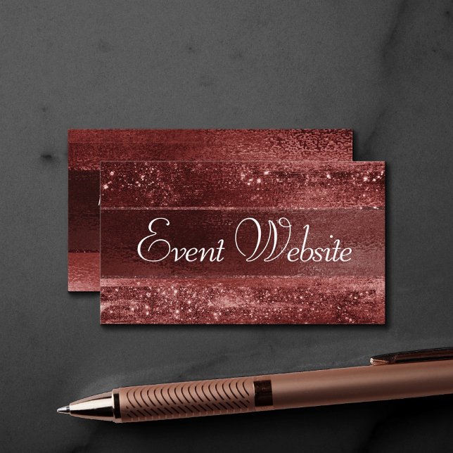 Glitzy Foil | Henna Crimson Red Sparkle Website Enclosure Card (Creator Uploaded)