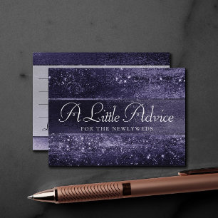 Glitzy Foil   Indigo Midnight Dark Purple Advice Enclosure Card