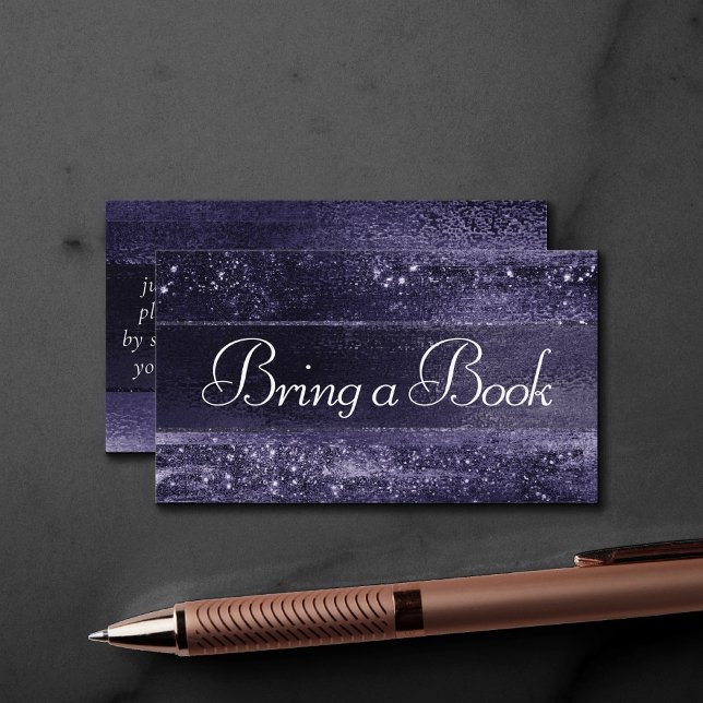 Glitzy Foil | Indigo Midnight Purple Book Request Enclosure Card (Creator Uploaded)