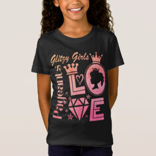 Glitzy Girls, Black, Pageant, Love T-Shirt
