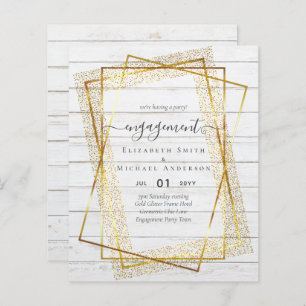 Glitzy Glam ENGAGEMENT Party Invitations BUDGET