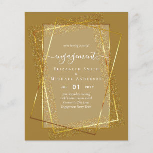 Glitzy Glam ENGAGEMENT Party Invitations BUDGET Flyer