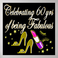 GLITZY GOLD 60TH BIRTHDAY DIVA